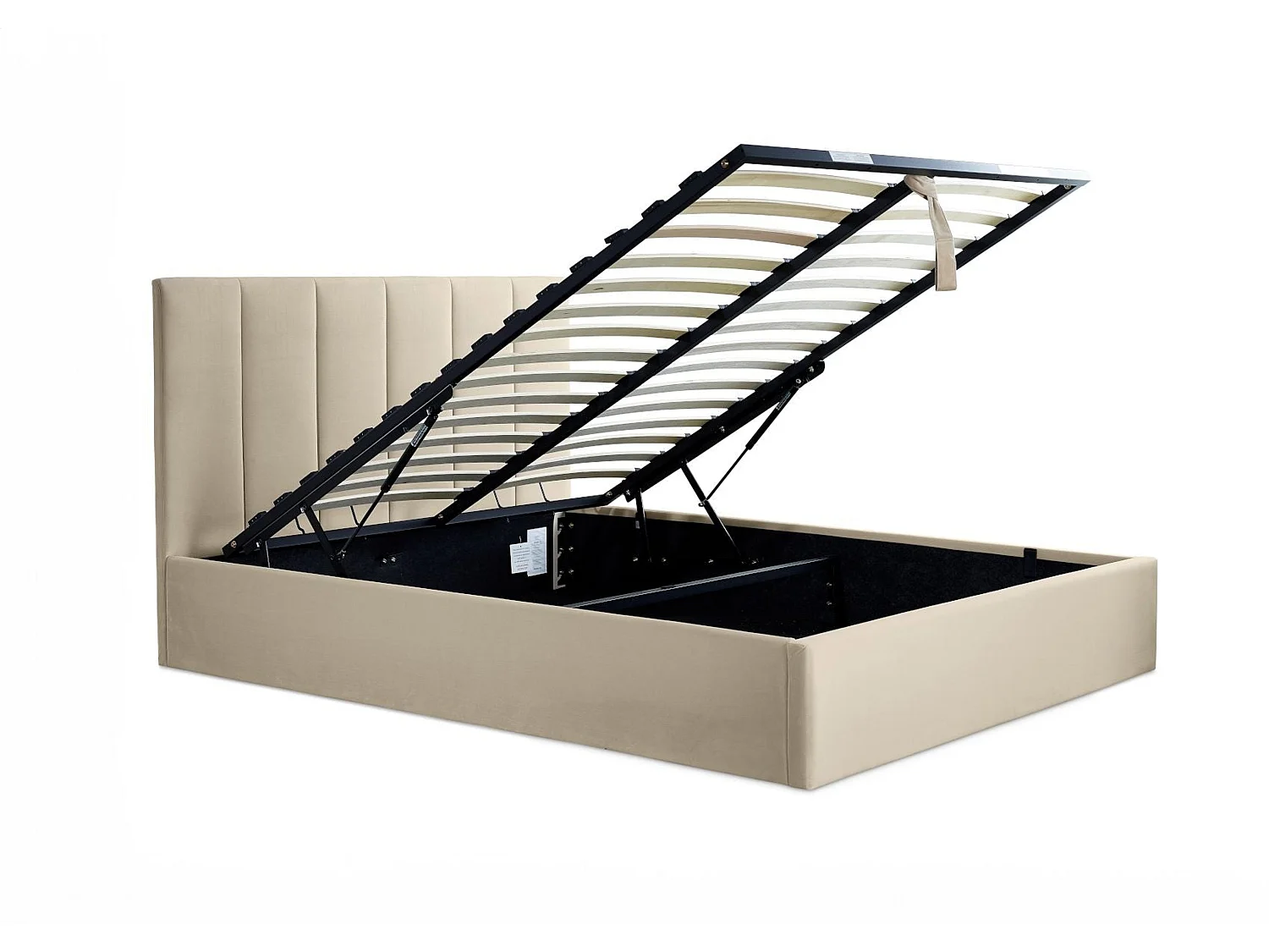 Upholstered Bedframe - 135 x 190 cm Bedframe in Grey