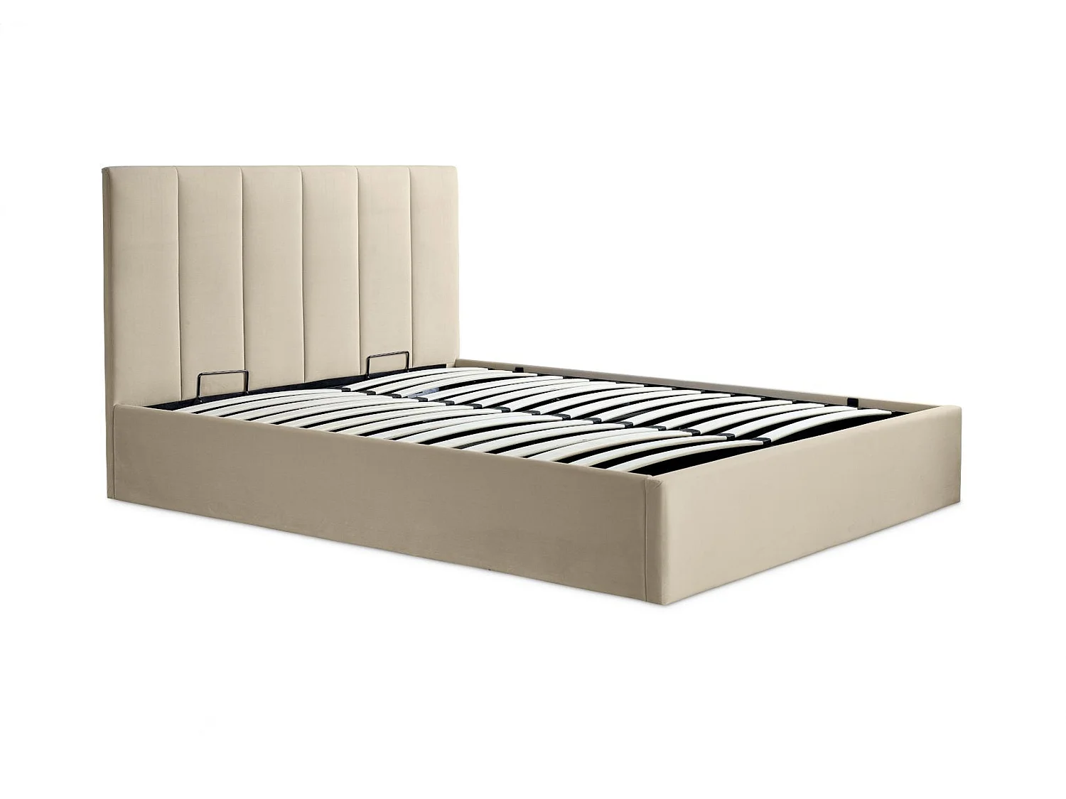 Upholstered Bedframe - 135 x 190 cm Bedframe in Grey