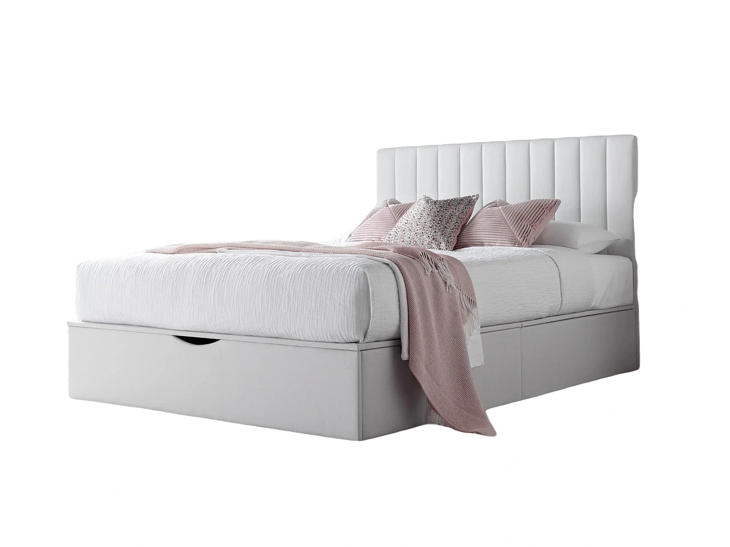 Upholstered Bedframe - 150 x 200 cm Bedframe in White
