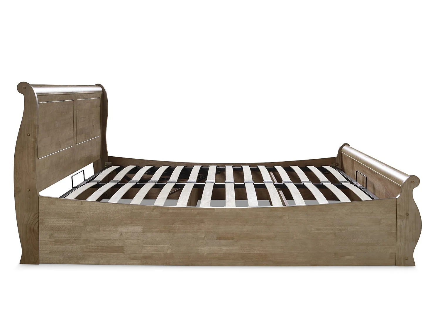 Oak Bedframe - 135 x 190 cm Bedframe in Beige
