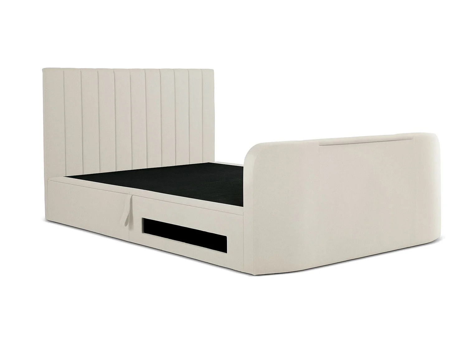 Upholstered Bedframe - 135 x 190 cm Bedframe in White