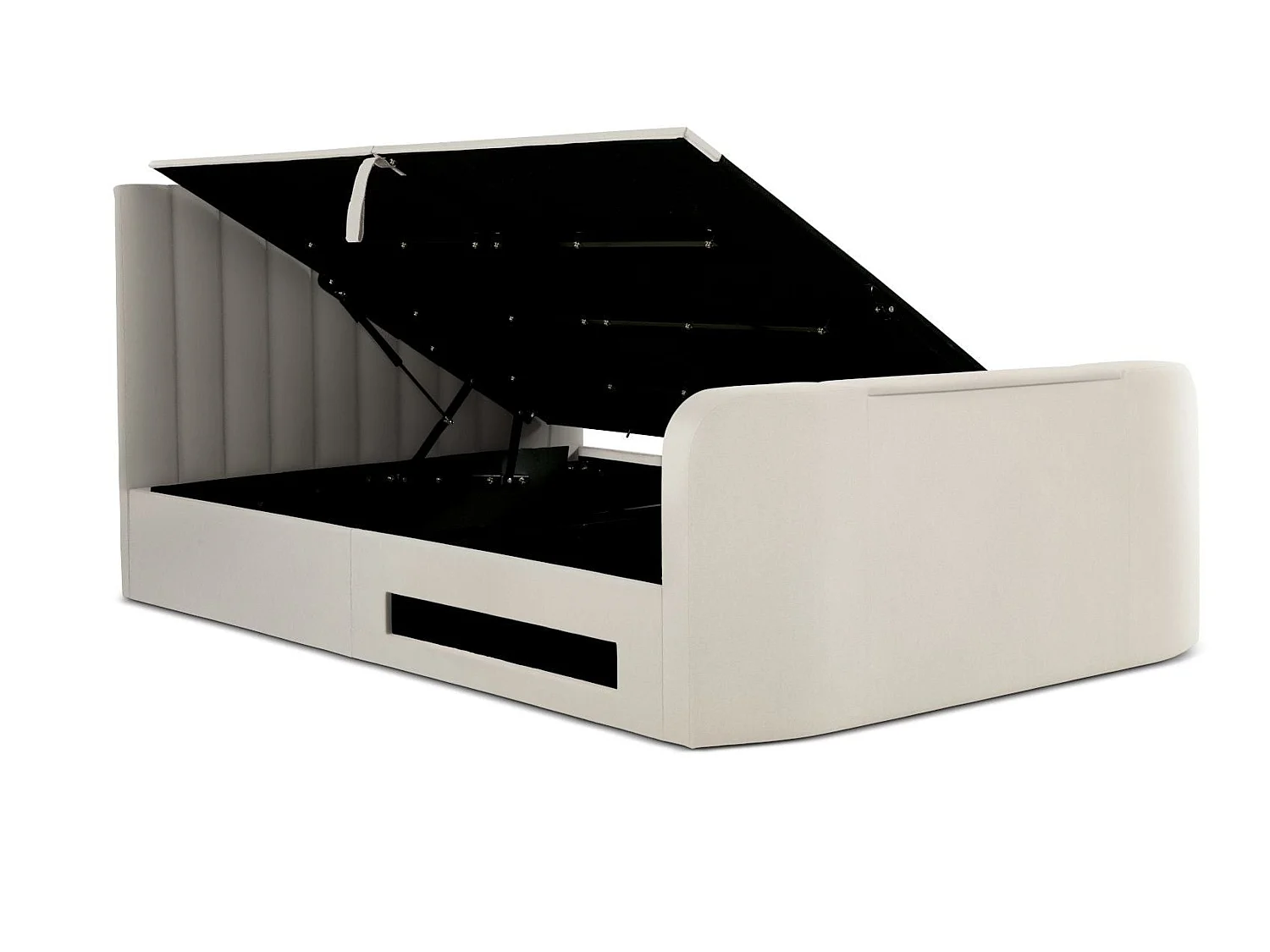 Upholstered Bedframe - 135 x 190 cm Bedframe in White