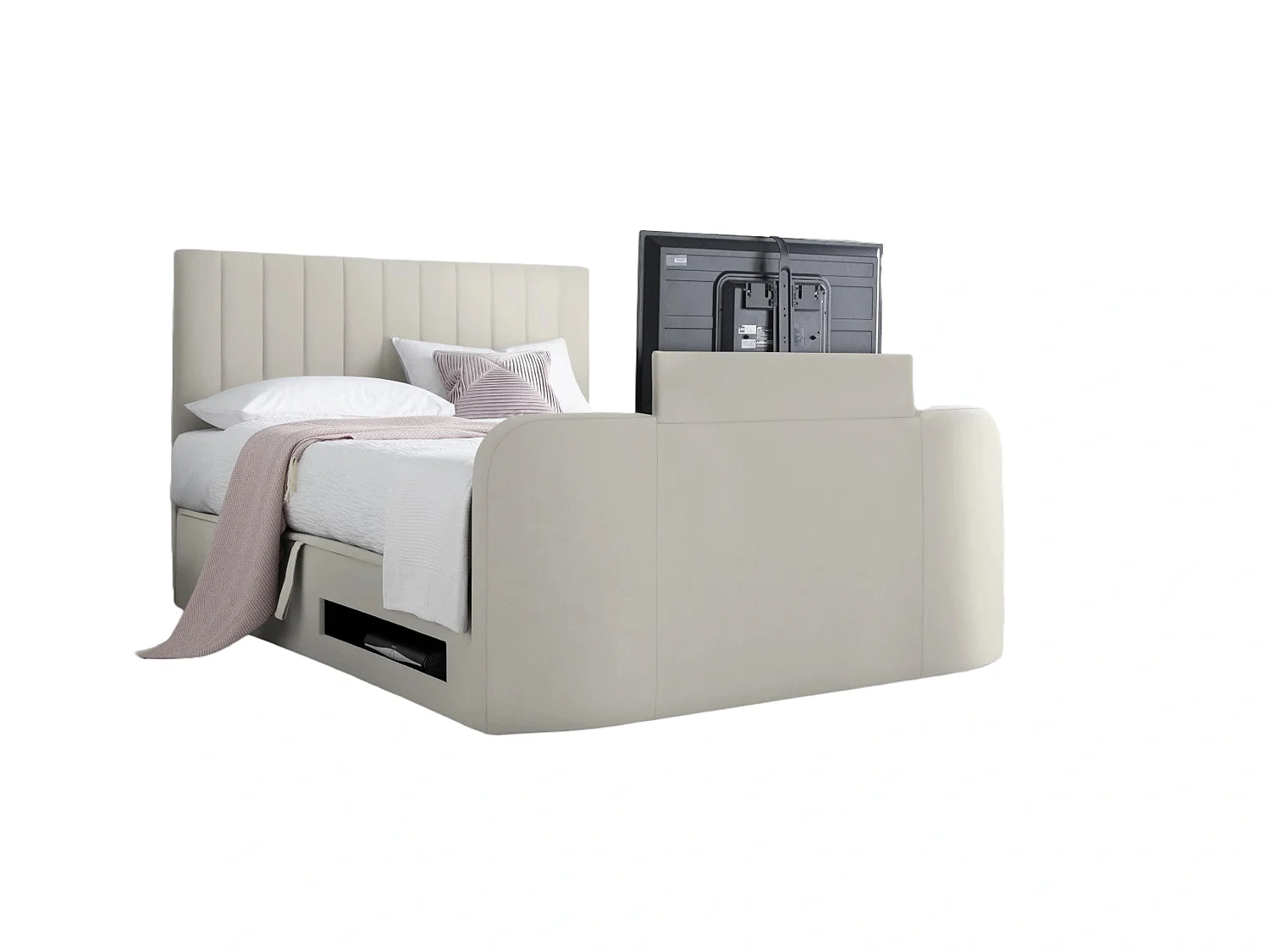 Upholstered Bedframe - 150 x 200 cm Bedframe in White