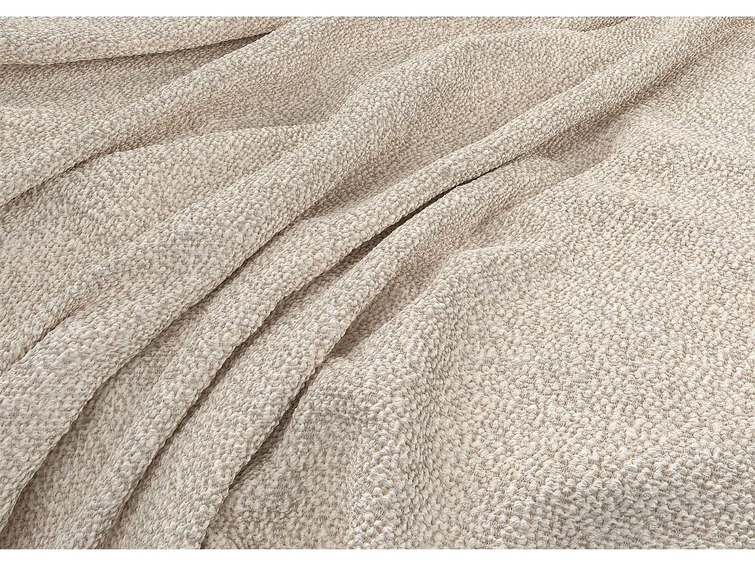 Upholstered Bedframe - 135 x 190 cm Bedframe in Cream