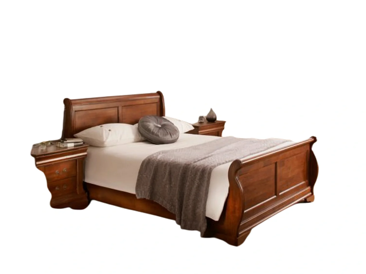 Oak Bedframe - 135 x 190 cm Bedframe in Brown