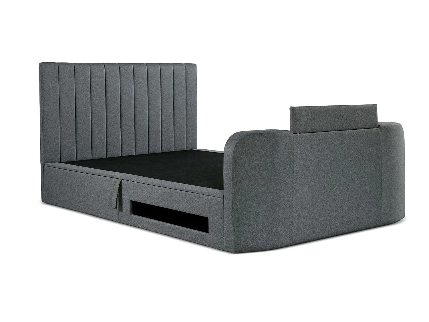 Upholstered Bedframe - 135 x 190 cm Bedframe in Grey