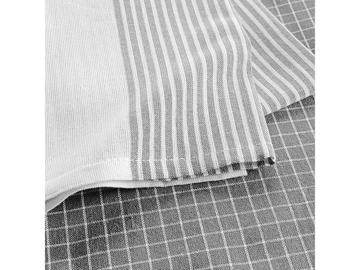 Lot de 2 Torchons "Déjeuner" 50x70cm Gris