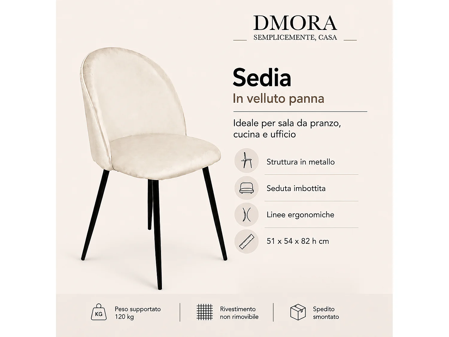 Chaise Achito, une Chaise, Noire