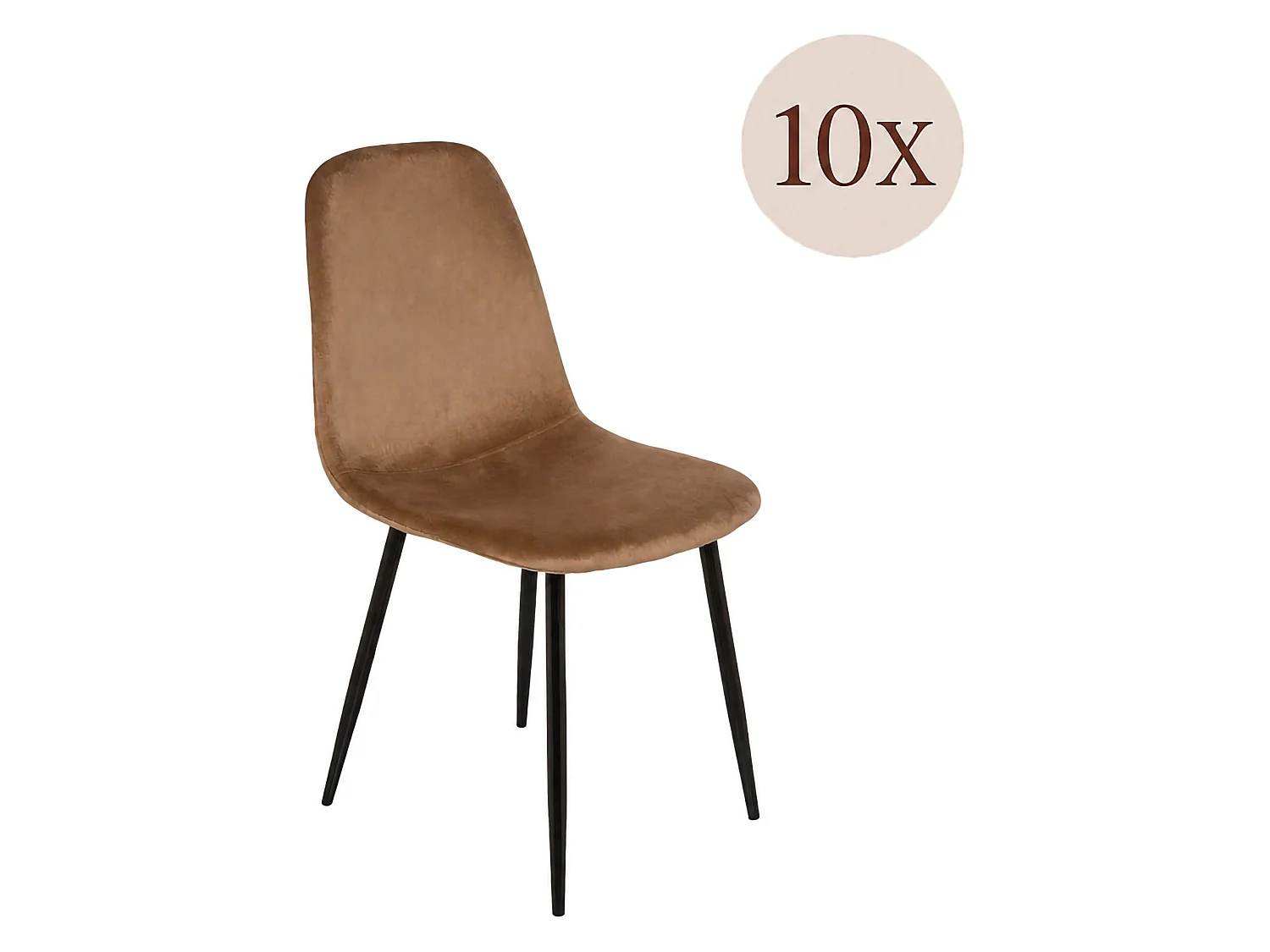 Chaise Arter, 10 chaises, beige, rembourrée, poids supporté 120 kg