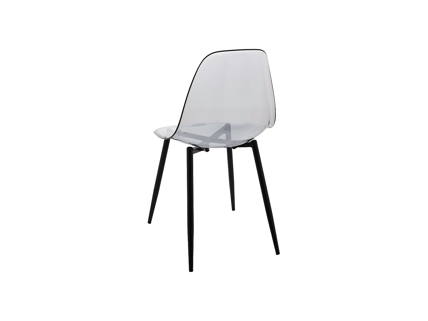 Sedia Amstrong, 8 Sedie, Grigio Fume, Peso Supportato 120 kg, Sfumatura Colore Struttura Fume