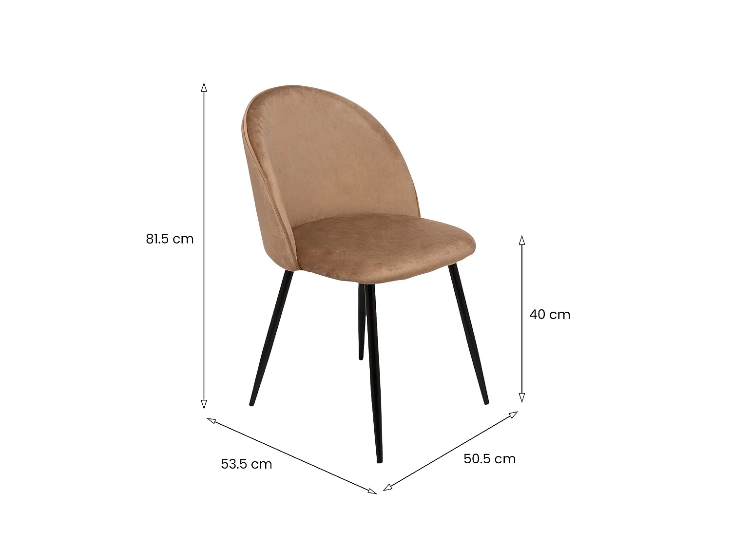 Sessel Achito, 10 Stühle, Beige, Gepolstert, Tragkraft 120 kg