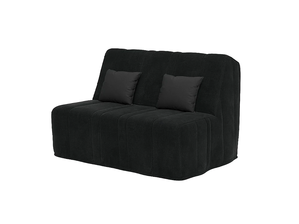 Banquette convertible NEA BZ , couchage 140x190, avec 2 coussins OFFERTS, Coton noir