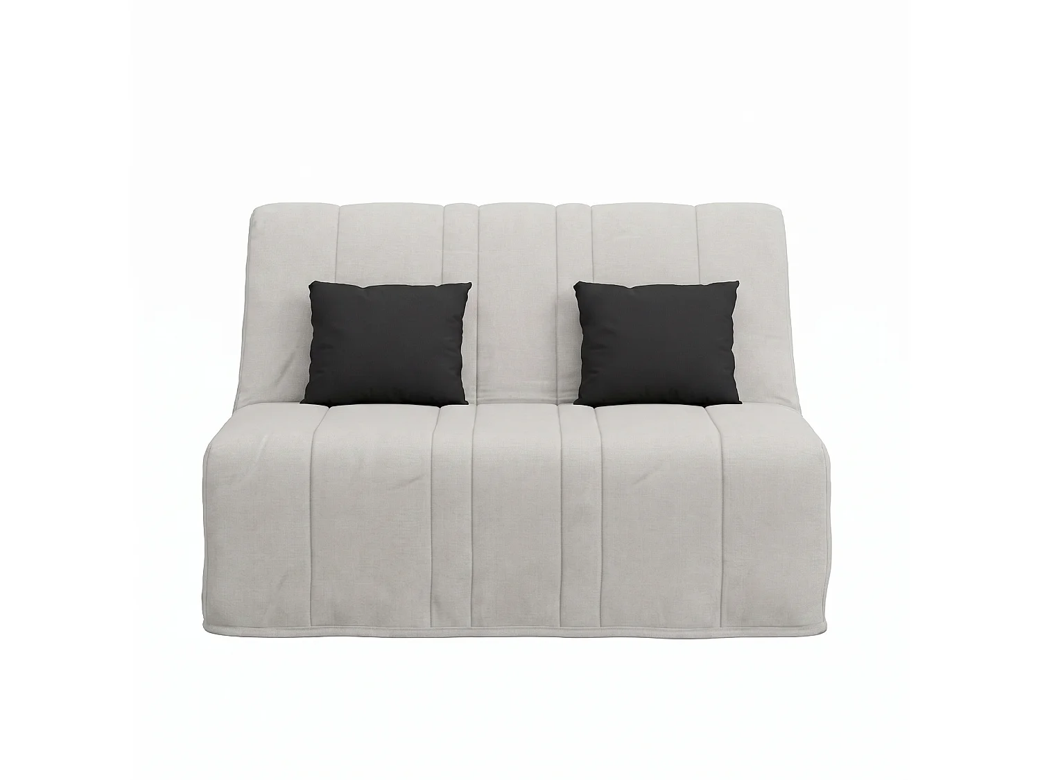 Banquette convertible NEA BZ, couchage 160x200, avec 2 coussins OFFERTS, Aba perle