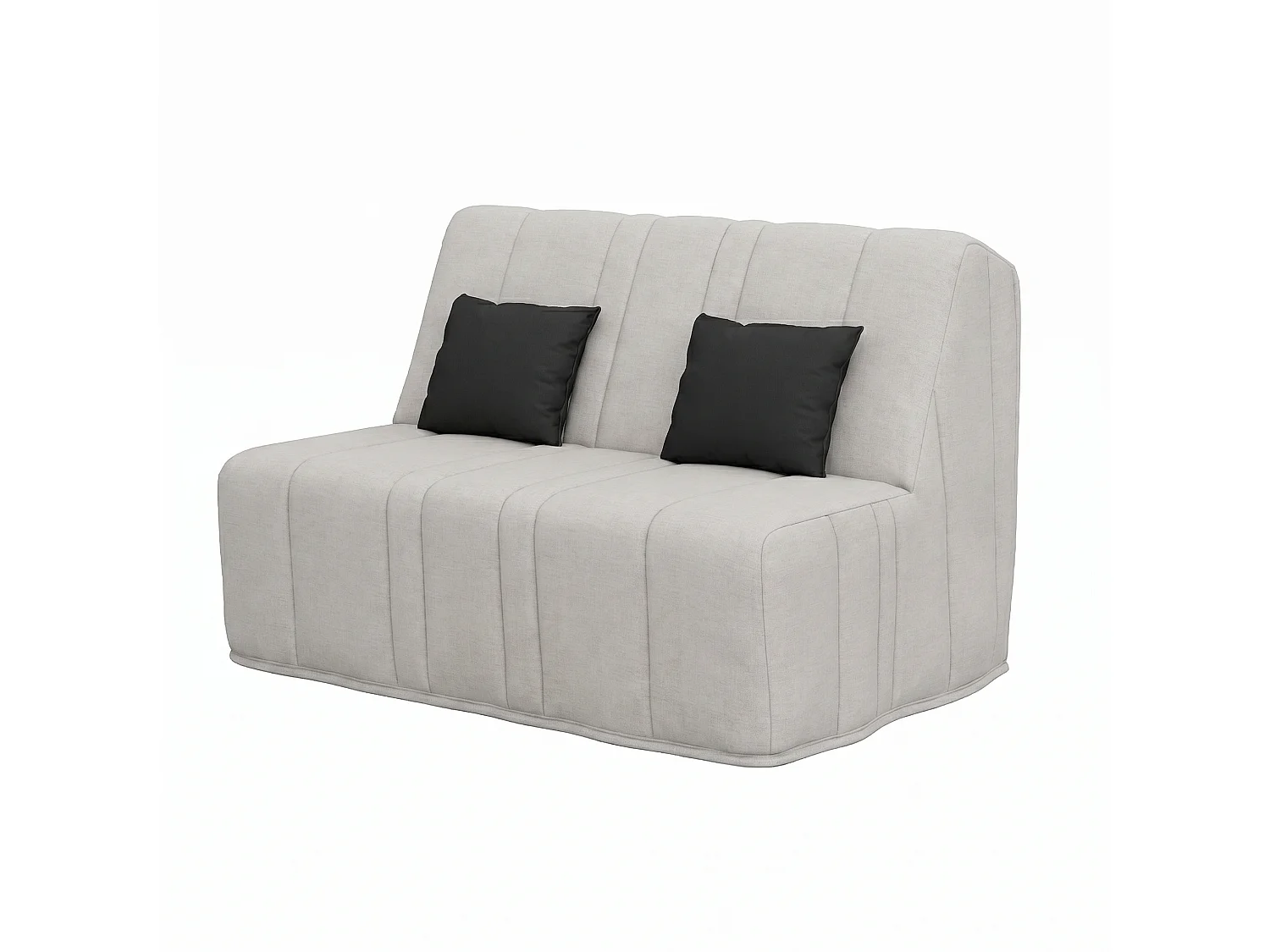Banquette convertible NEA BZ, couchage 160x200, avec 2 coussins OFFERTS, Aba perle