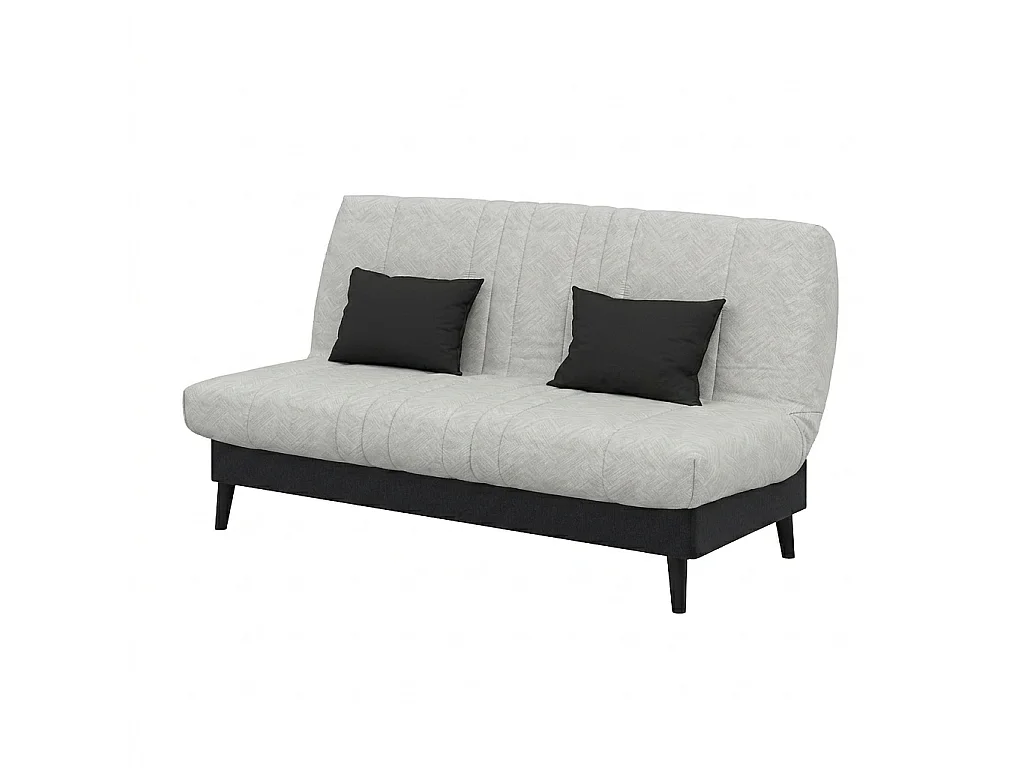 Banquette convertible ELIOS clic clac, couchage 130x190, avec 2 coussins OFFERTS, Tambre perle