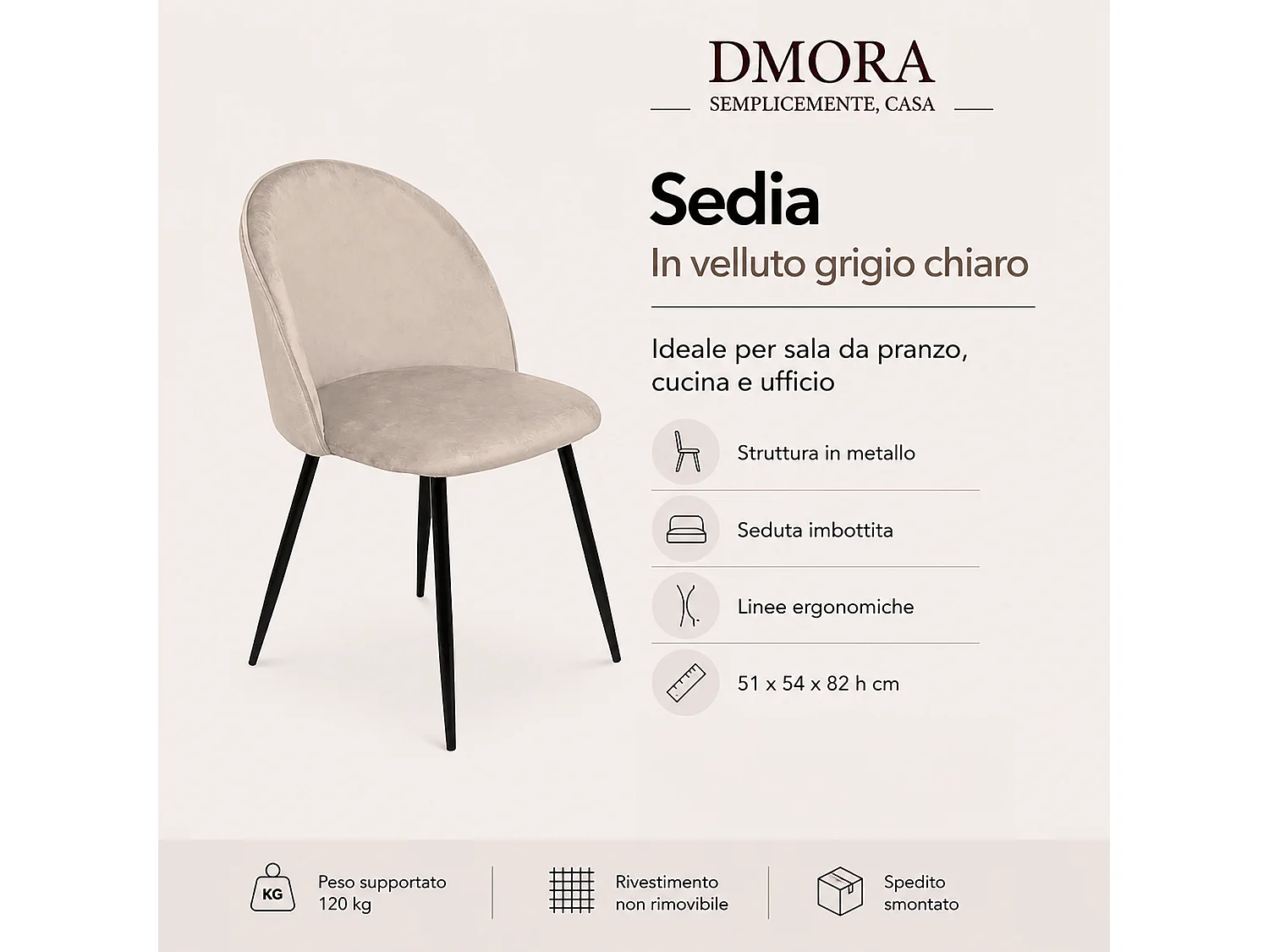 Chaise Achito, une Chaise, Noire
