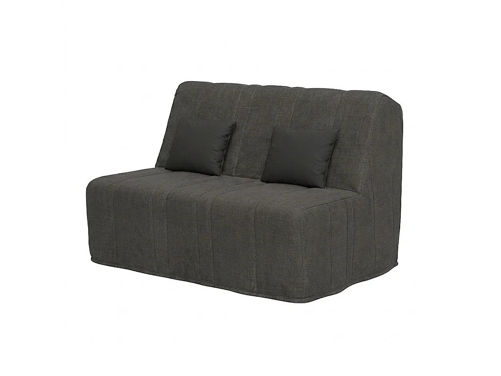 Banquette convertible NEA BZ, couchage 160x200, avec 2 coussins OFFERTS, Aba anthracite