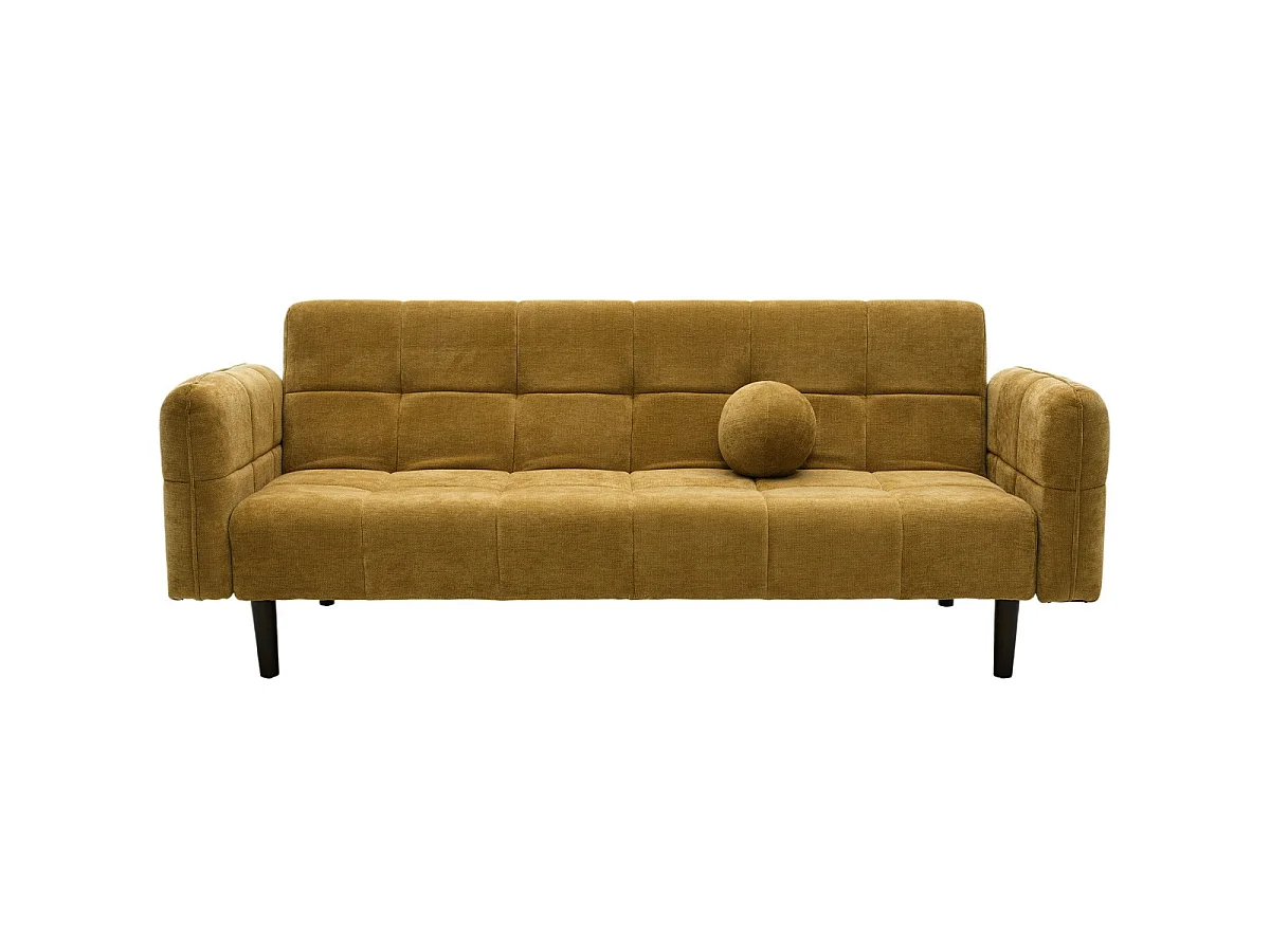 Canapé convertible 3 places en tissu chenille bronze - Pavia