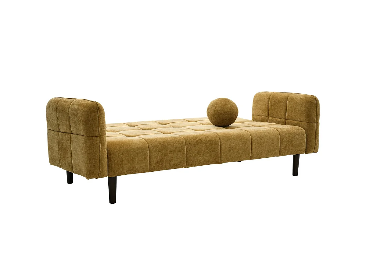 Canapé convertible 3 places en tissu chenille bronze - Pavia
