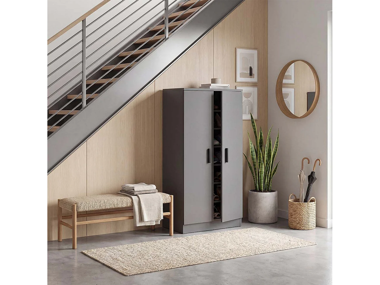 Sapateira Liam 55 Gris Grafito