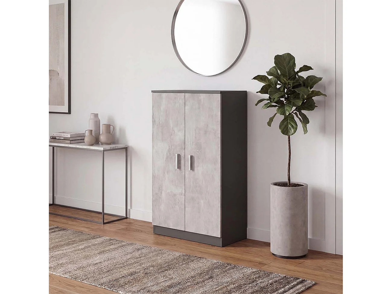 Sapateira Liam 55 Gris Grafito - Gris Cemento