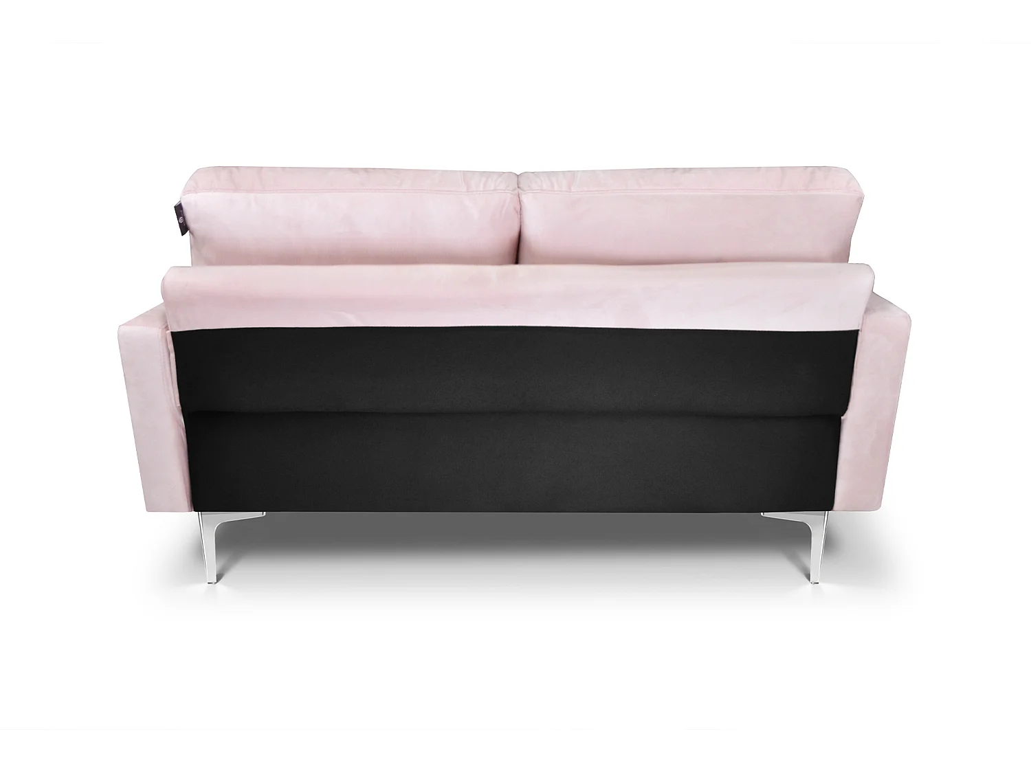 Divano 2 posti in velluto rosa piedi in metallo – Chloe