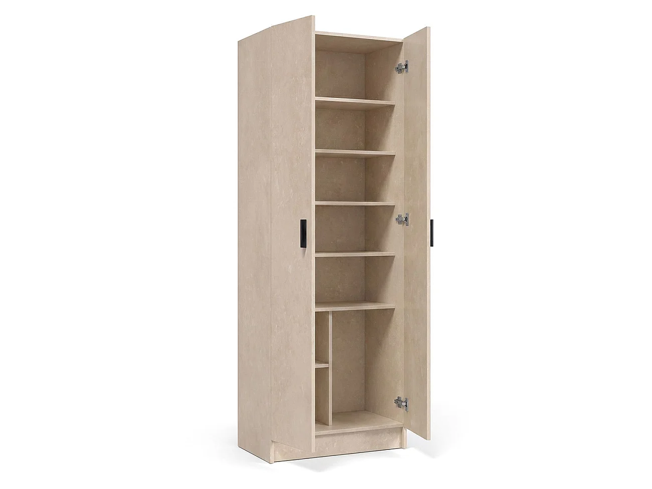 Armario de 2 puertas en efecto microcemento beige 60x180 cm Multi Useful Microcemento Beige