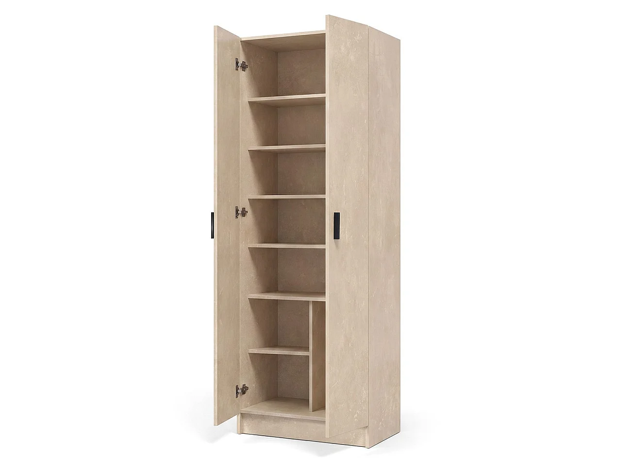 Armario de 2 puertas en efecto microcemento beige 60x180 cm Multi Useful Microcemento Beige
