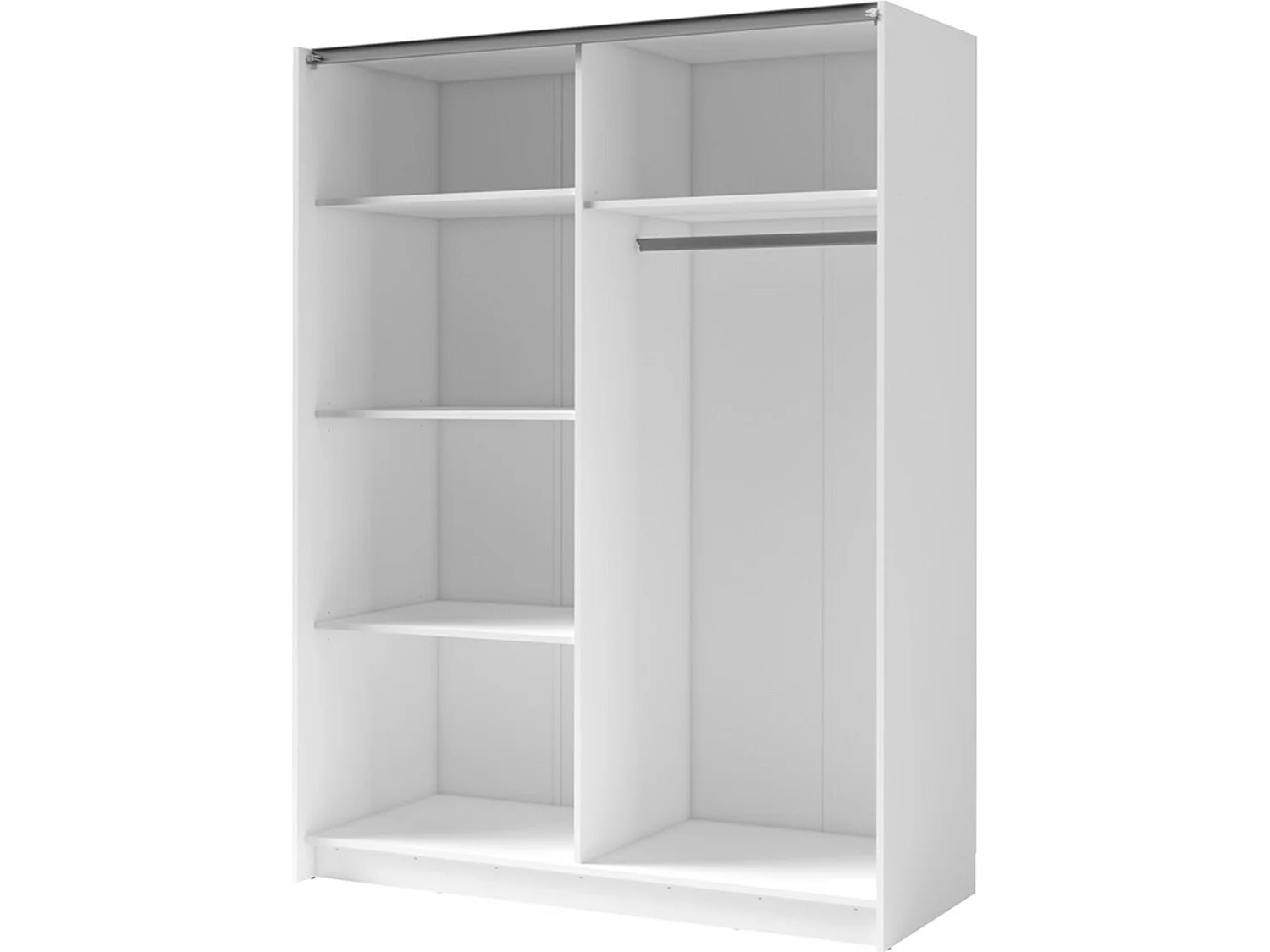 AX LIVING Armoire beige avec miroir 150 cm Beralto à lamelles