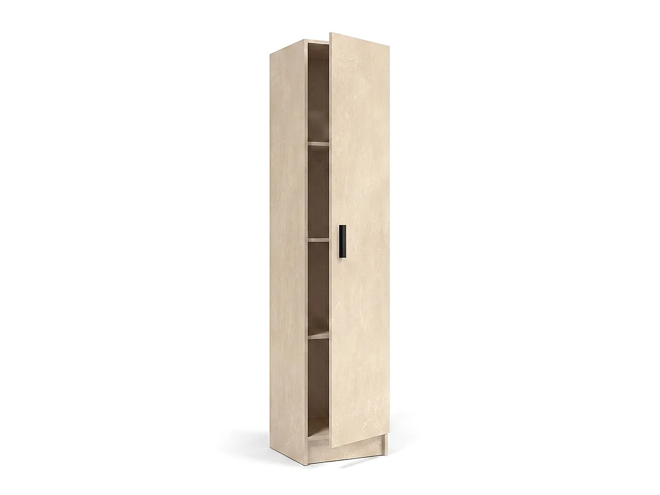 Armario de 1 puerta en efecto microcemento beige 37x180 cm Multi Useful Microcemento Beige