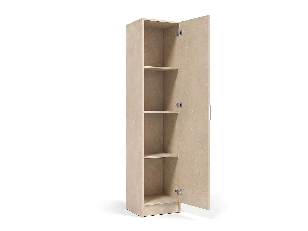 Armario de 1 puerta en efecto microcemento beige 37x180 cm Multi Useful Microcemento Beige
