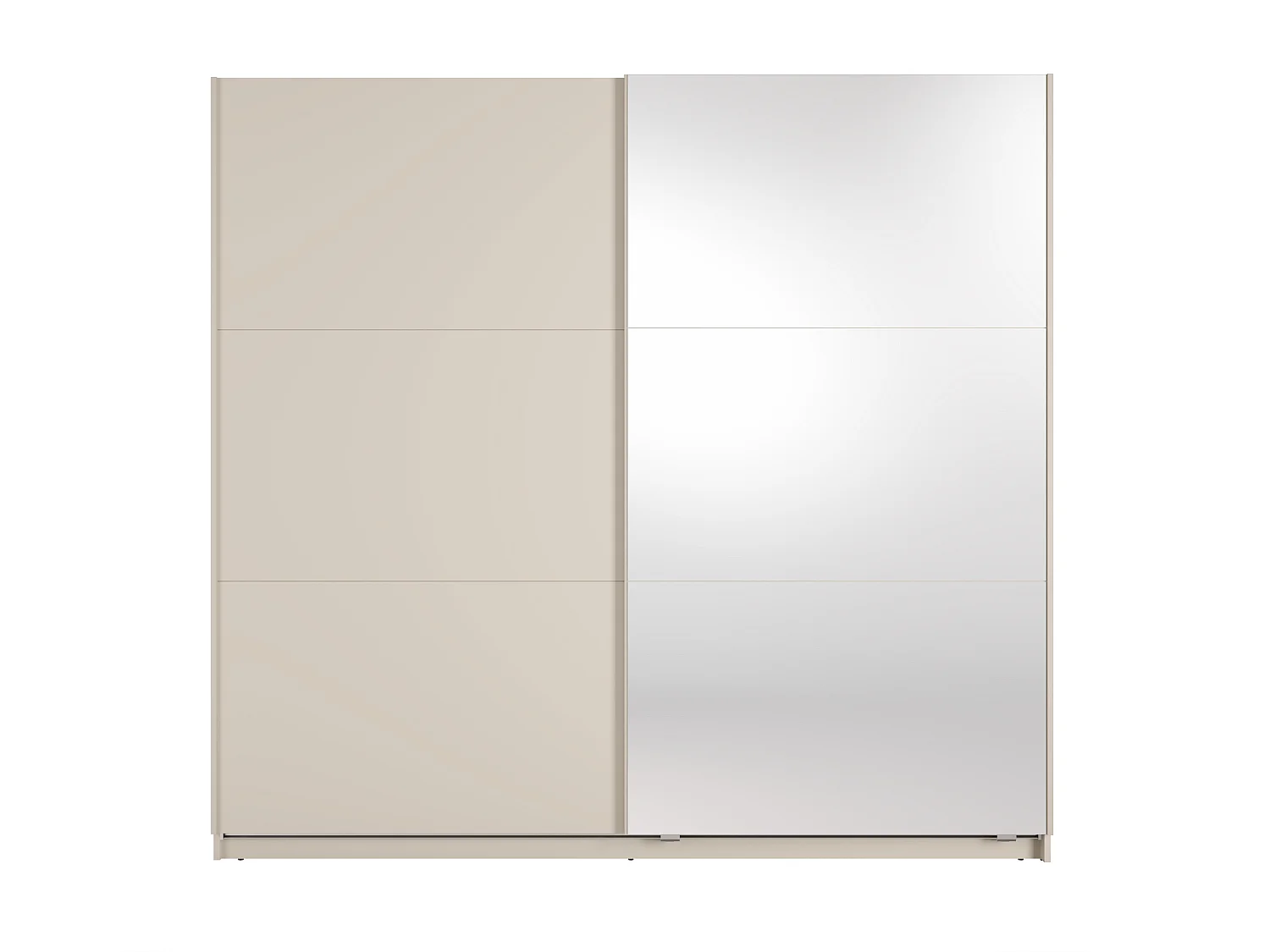 AX LIVING Armoire à portes coulissantes avec miroir Lunoria 221 cm cachemire