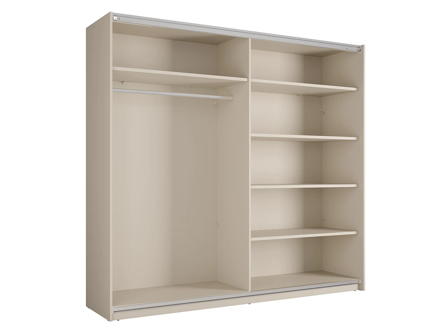 AX LIVING Armoire à portes coulissantes avec miroir Lunoria 221 cm cachemire