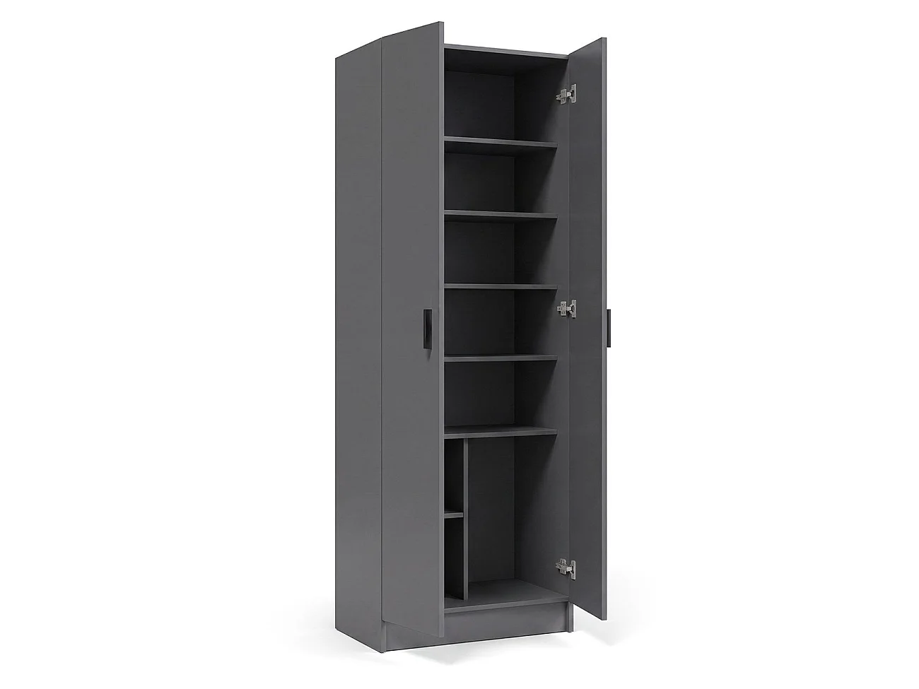 Armario de 2 puertas en gris grafito 60x180 cm Multi Useful Gris Grafito