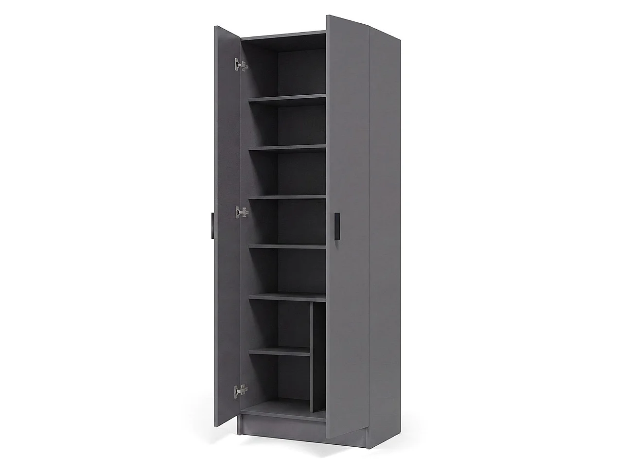 Armario de 2 puertas en gris grafito 60x180 cm Multi Useful Gris Grafito
