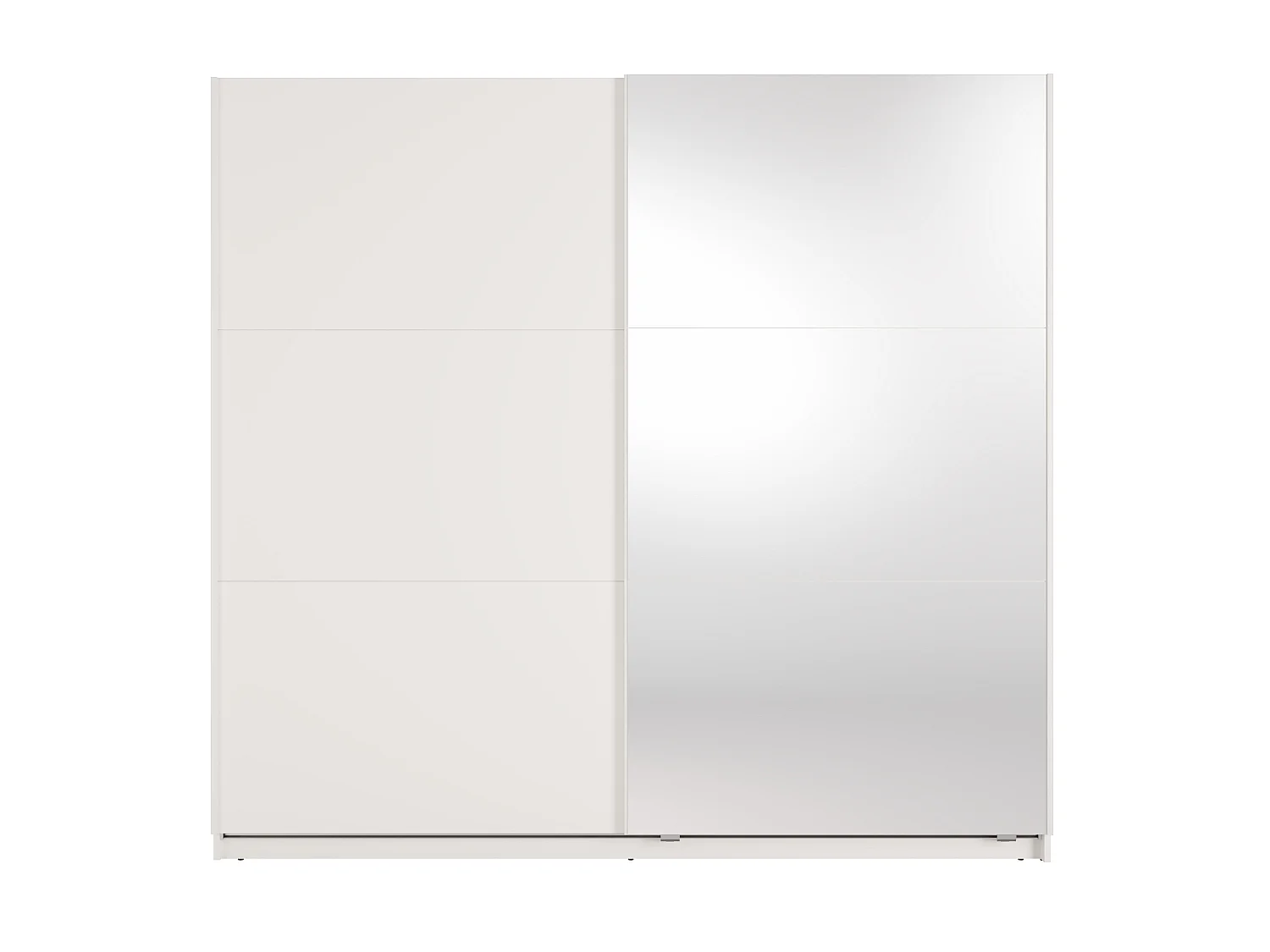 AX LIVING Armoire à portes coulissantes avec miroir Lunoria 221 cm blanc