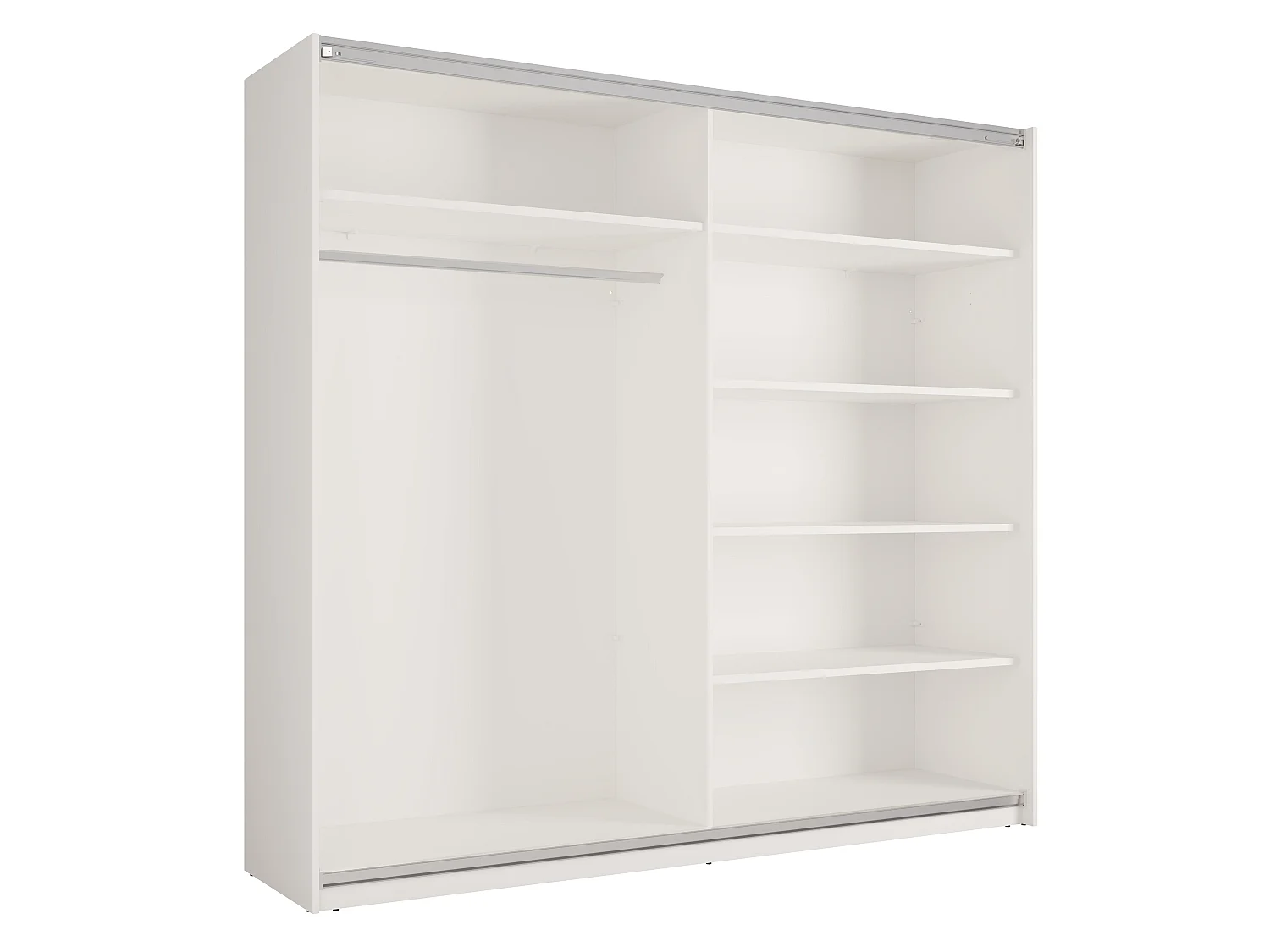 AX LIVING Armoire à portes coulissantes avec miroir Lunoria 221 cm blanc
