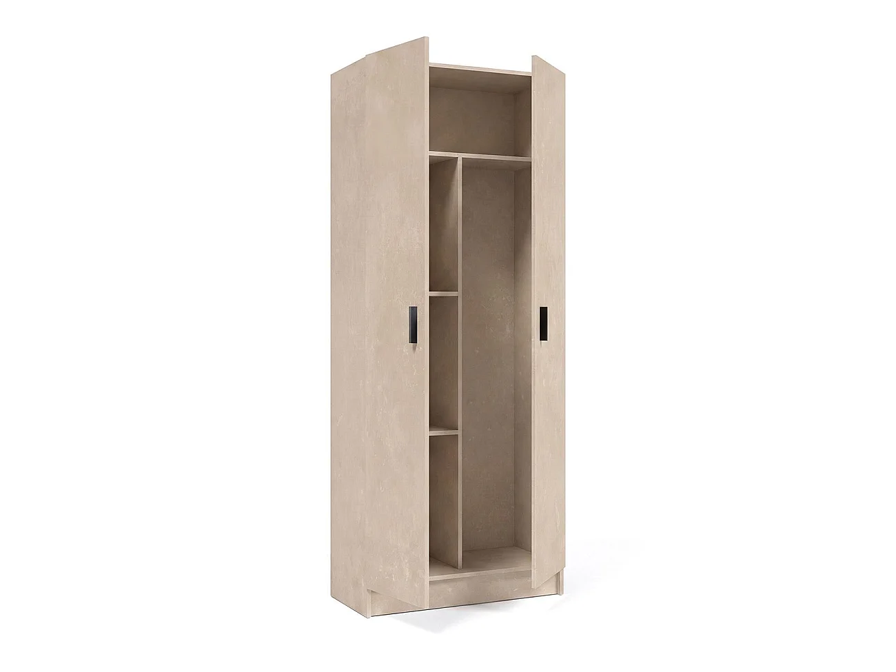 Armario de 2 puertas en efecto microcemento beige 73x180 cm Multi Useful 73 Microcemento Beige