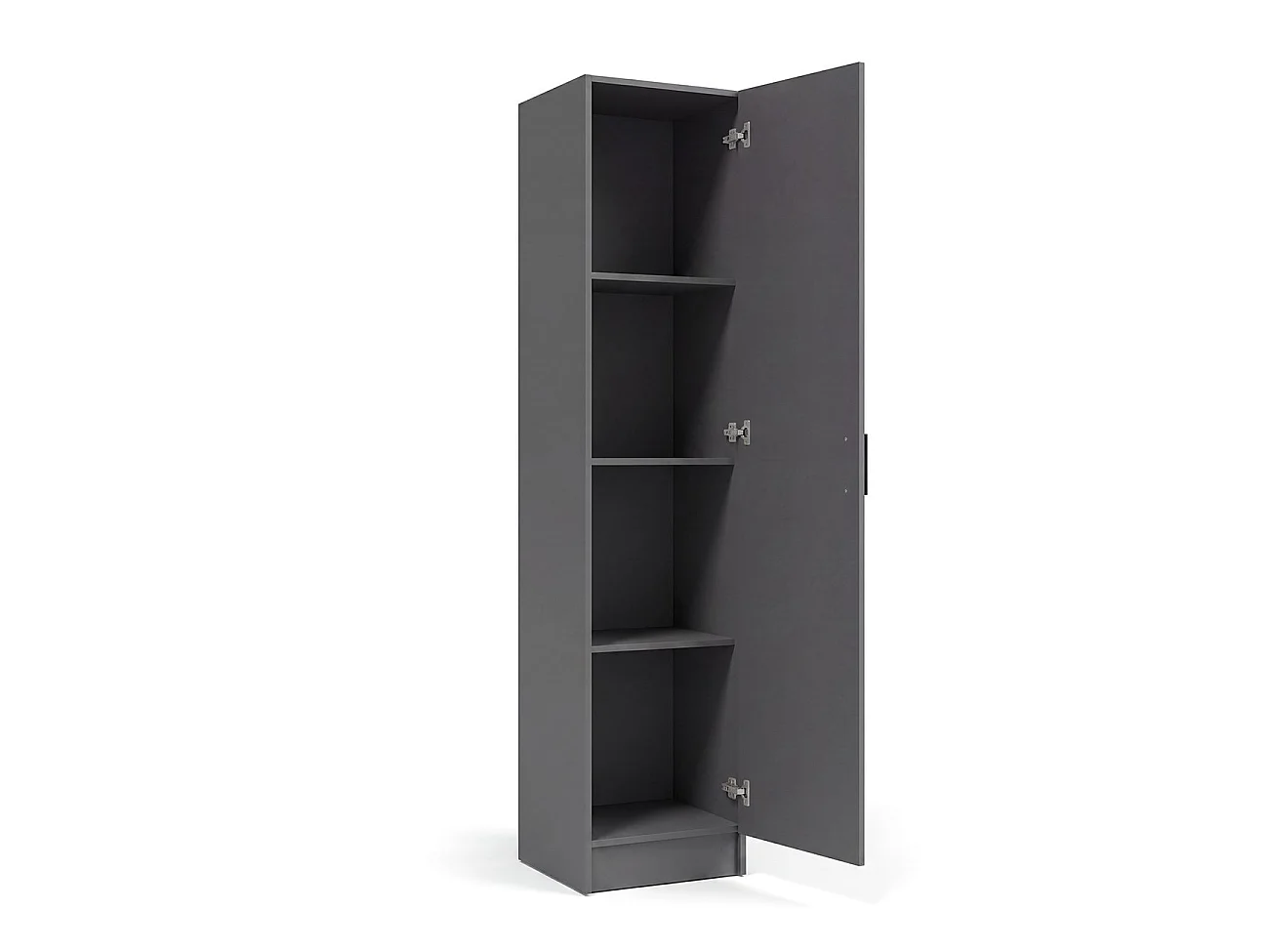 Armario de 1 puerta en gris grafito 37x180 cm Multi Useful Gris Grafito