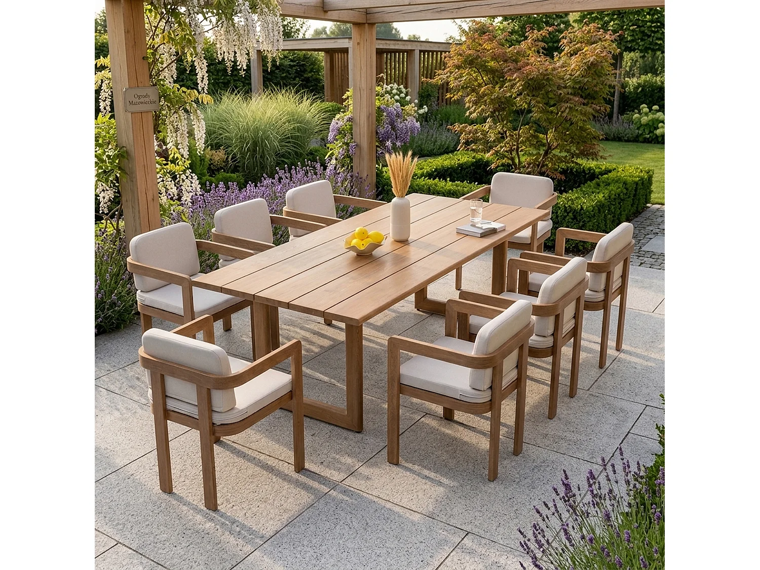 Ensemble de repas de jardin en aluminium Sorrento table et 8 chaises