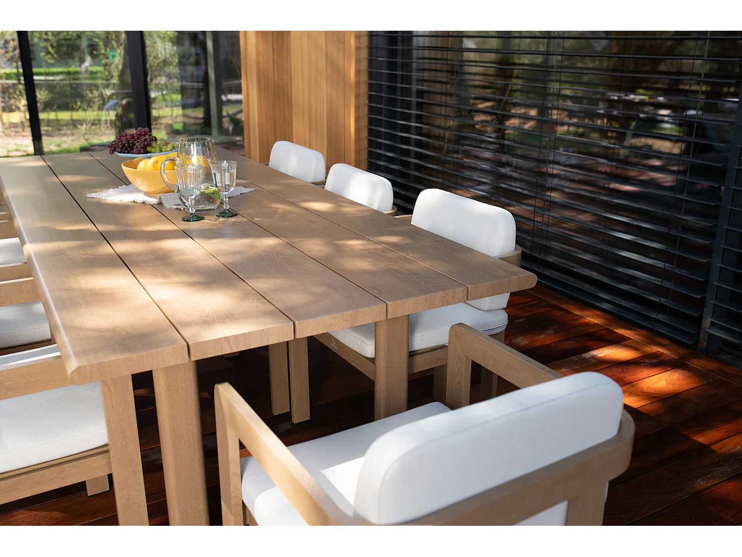 Ensemble de repas de jardin en aluminium Sorrento table et 8 chaises