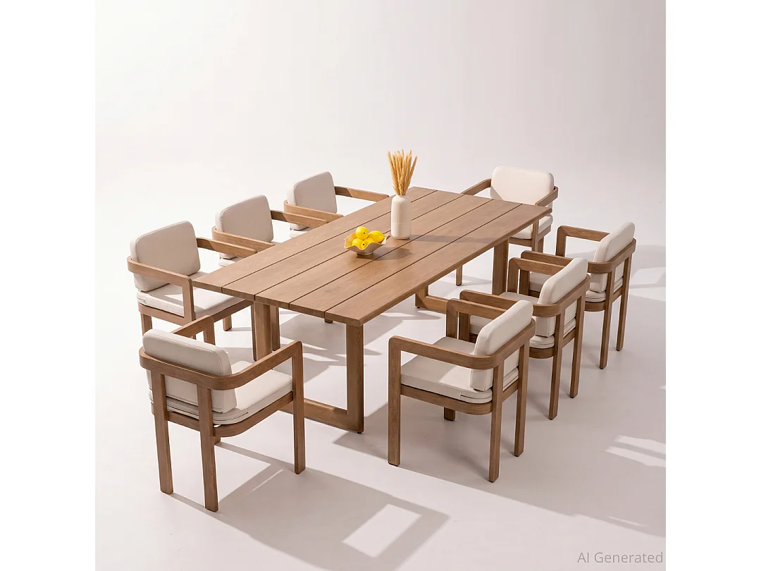 Ensemble de repas de jardin en aluminium Sorrento table et 8 chaises