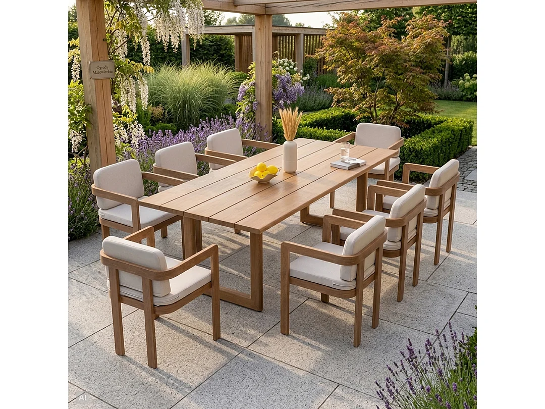 Set da Giardino in Alluminio Sorrento con Tavolo e 8 Sedie