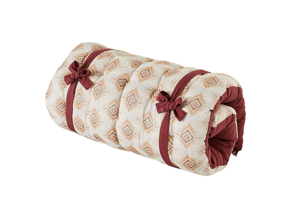 Matelas de Sol Jacquard "Ikat" 60x120cm Beige Lin