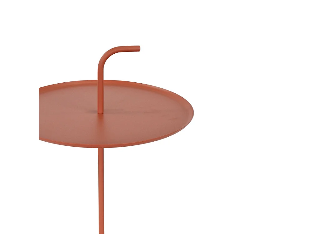 Sivo - Table d'appoint intérieur et extérieur en métal ø38cm - Terracotta