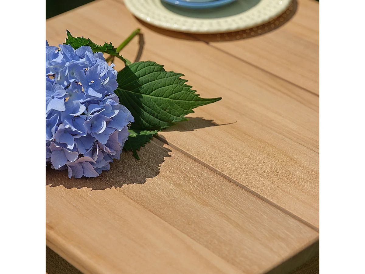 Tavolino da giardino in teak massiccio