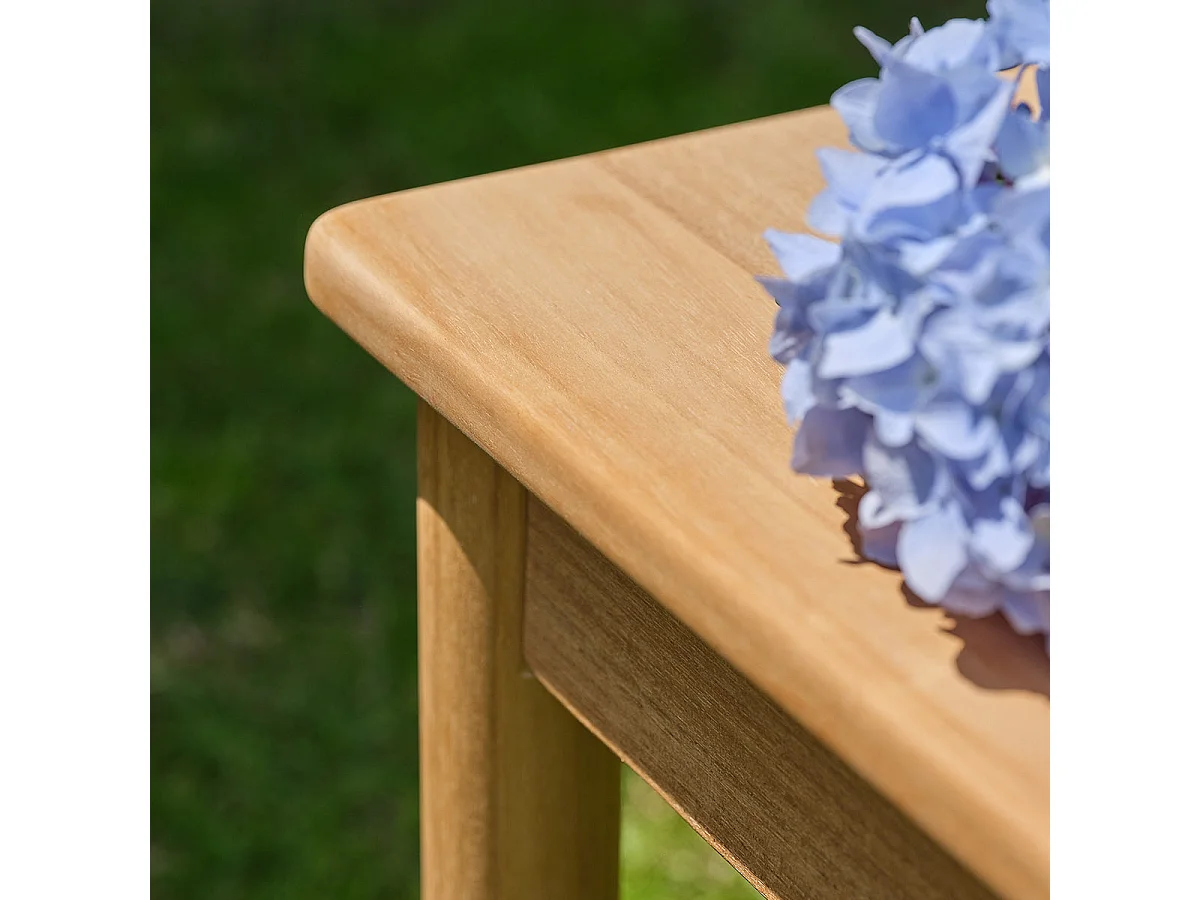 Tavolino da giardino in teak massiccio