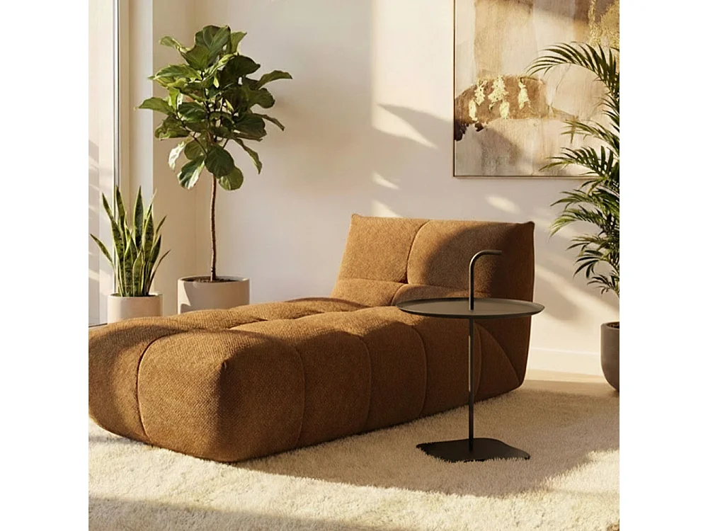 Sivo - Table d'appoint intérieur et extérieur en métal ø38cm - Gris foncé