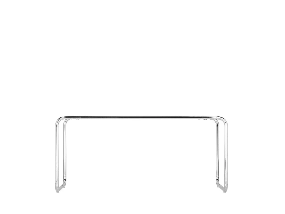 Rika - Table basse en verre pieds chrome - Verre fumé