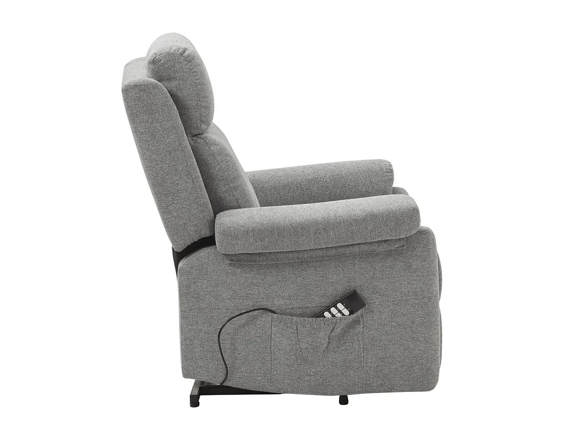 Fauteuil relax releveur électrique tissu gris-vert - MACIANA